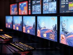 Racers competing in an online qualifier