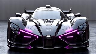 Heavily armored, powerful futuristic racing car